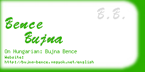 bence bujna business card